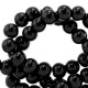 Opaque glass beads 8mm Black